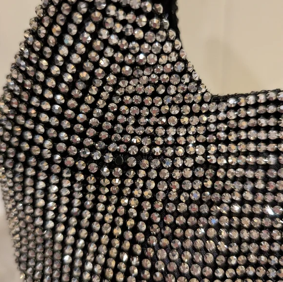 INC International Concepts Silver Mesh Hobo Bag - Picture 4 of 6